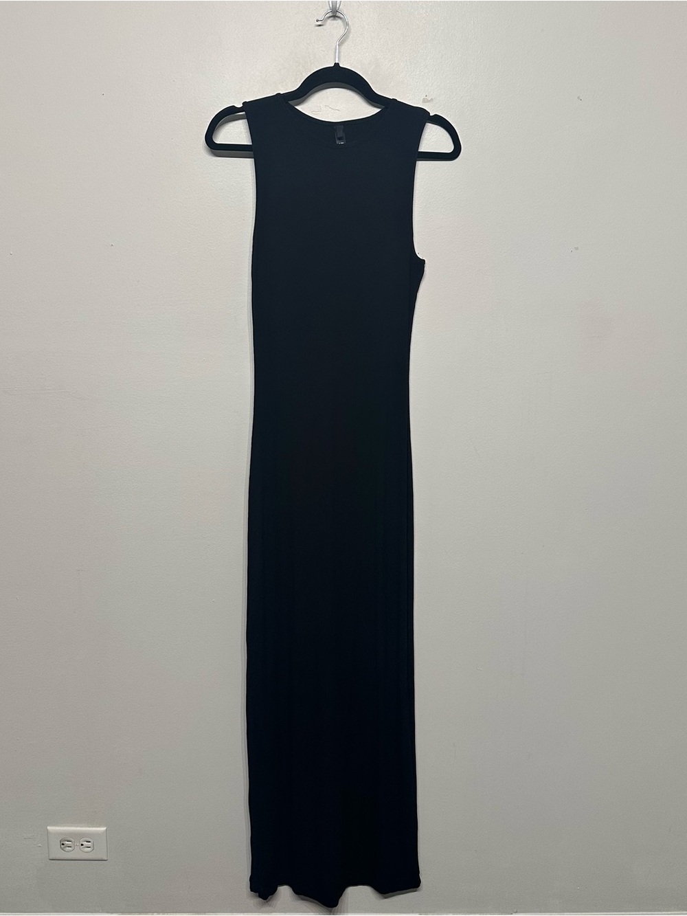 Skims Soft Lounge Ribbed Tank Maxi Dress Black Large